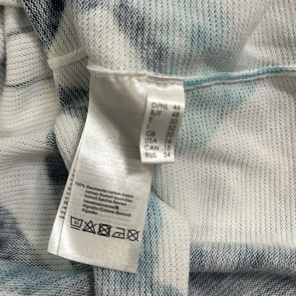 RABE LEAF PRINT KNITTED SHORT SLEEVE PULLOVER. - Picture 7 of 7